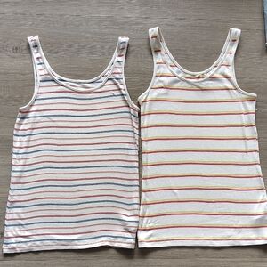 a new day Women's Striped Tank Tops Bundle M
